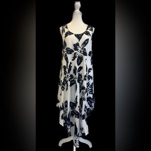 Exist.  Black and White floral dress. One Size.